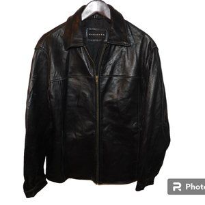 Baracuta Black Leather Men's Jacket Size Large Coat